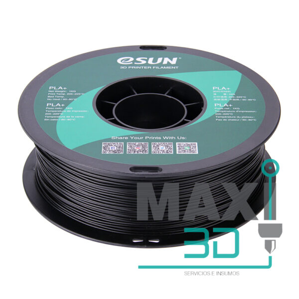 PLA+ 1.75mm 1KG Negro - eSUN - Imagen 4