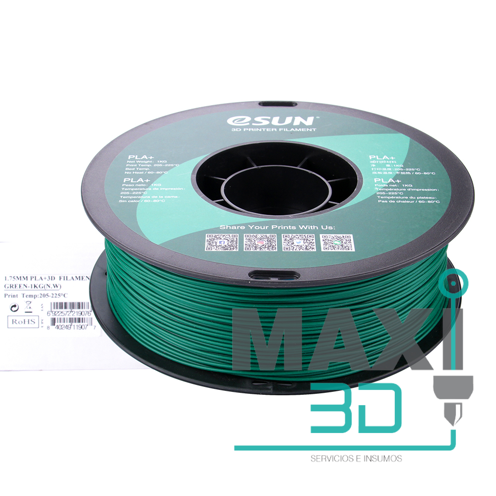 PLA+ 1.75mm 1KG Verde Oscuro – eSUN – Maxi3D