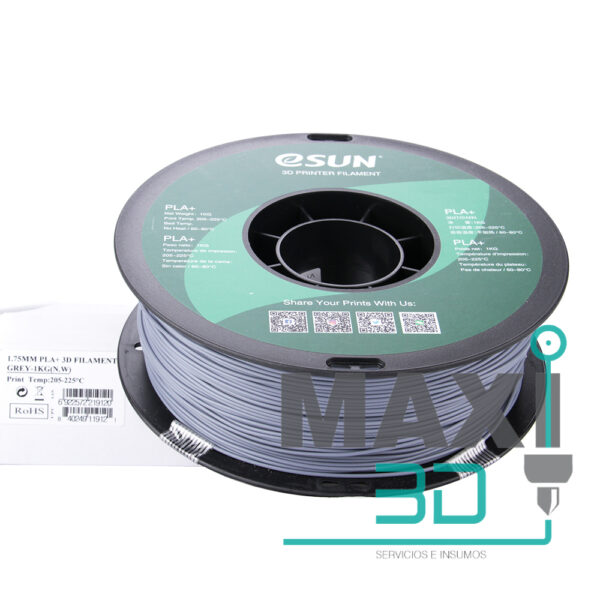 PLA+ 1.75mm 1KG Gris - eSUN - Imagen 2