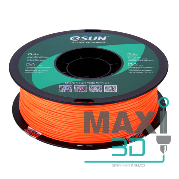 PLA+ 1.75mm 1KG Naranjo - eSUN - Imagen 4