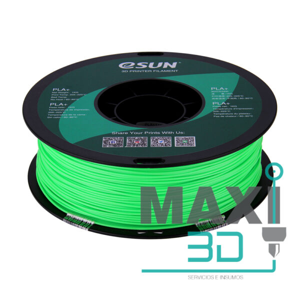 PLA+ 1.75mm 1KG Verde Claro (Peak)- eSUN - Imagen 5