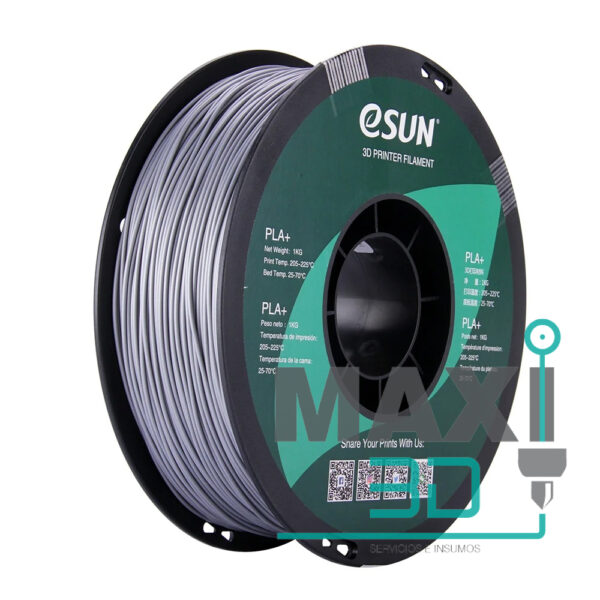 PLA+ 1.75mm 1KG Silver (Plateado) - eSUN - Imagen 3