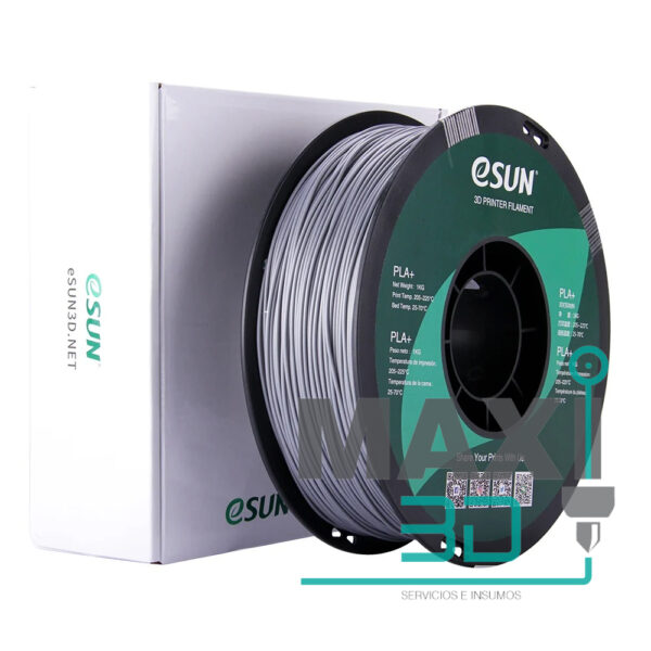PLA+ 1.75mm 1KG Silver (Plateado) - eSUN - Imagen 2