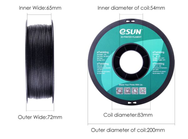 eTwinkling 1.75mm 1KG Rosa - eSUN - Imagen 6