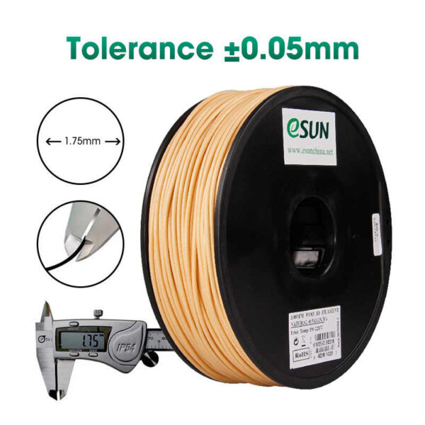 PLA WOOD 1.75mm 0.5KG Madera - eSUN - Imagen 4
