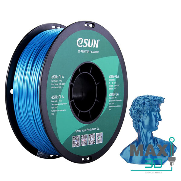Silk 1.75mm 1KG Cyan – eSUN - Imagen 3