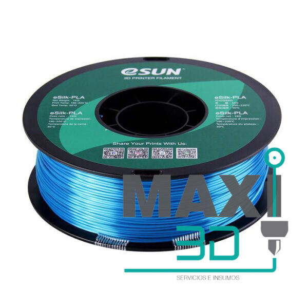 Silk 1.75mm 1KG Cyan – eSUN - Imagen 2