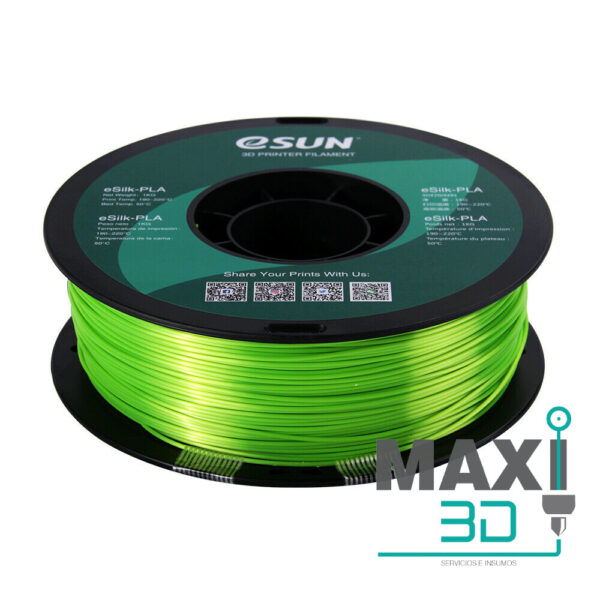 Silk 1.75mm 1KG Lima – eSUN - Imagen 3