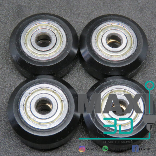 Rueda silicona con rodamiento