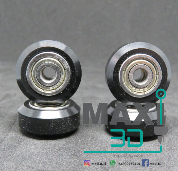 Rueda silicona con rodamiento - Imagen 3