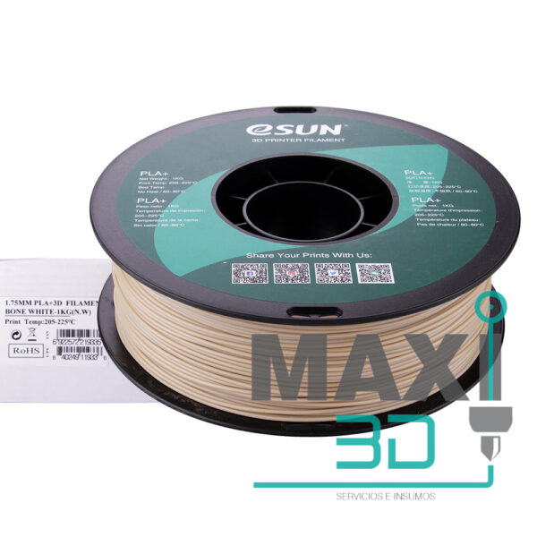 PLA+ 1.75mm 1KG Blanco Hueso- eSUN - Imagen 3