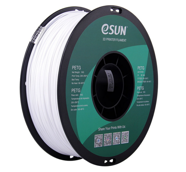PETG 1.75mm 1KG Blanco (sólido)- eSUN