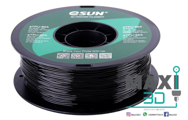 TPU 1.75mm 1KG Negro- eSUN - Imagen 4