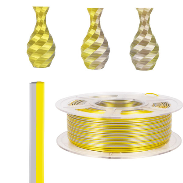 Silk 1.75mm 1KG Magic Dual Color Oro-Plateado - Imagen 2