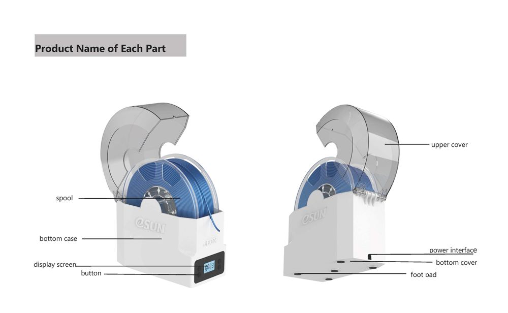 Secadora Filamento eSUN Lite