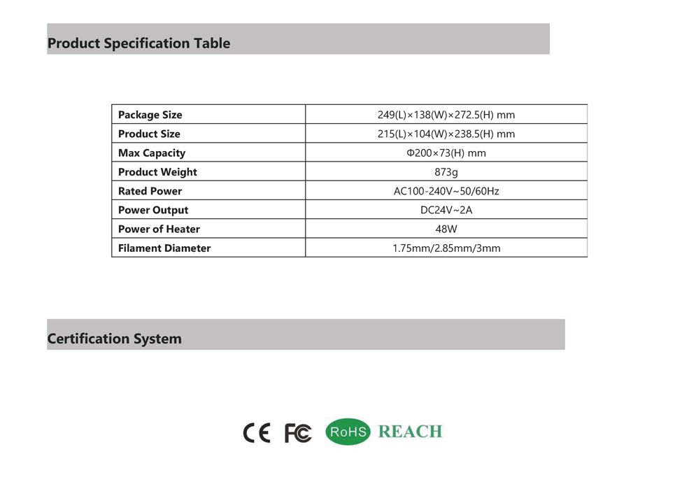 Secadora Filamento eSUN Lite