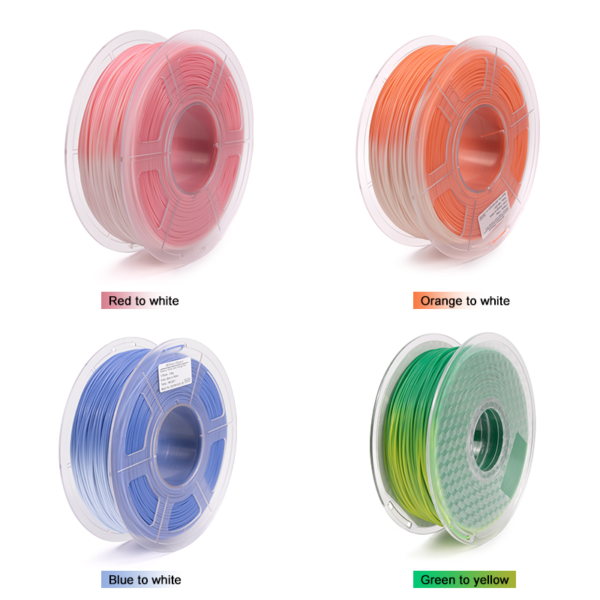 PLA T° Change 1.75mm 1KG Verde-Amarillo - Imagen 7