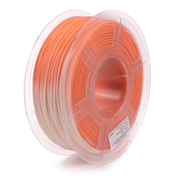 PLA T° Change 1.75mm 1KG Naranja-Blanco