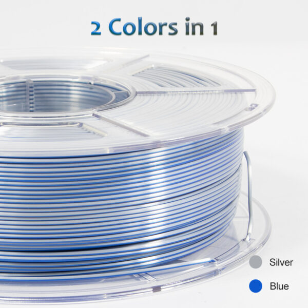 Silk 1.75mm 1KG Magic Dual Color Azul-Plateado - Imagen 5