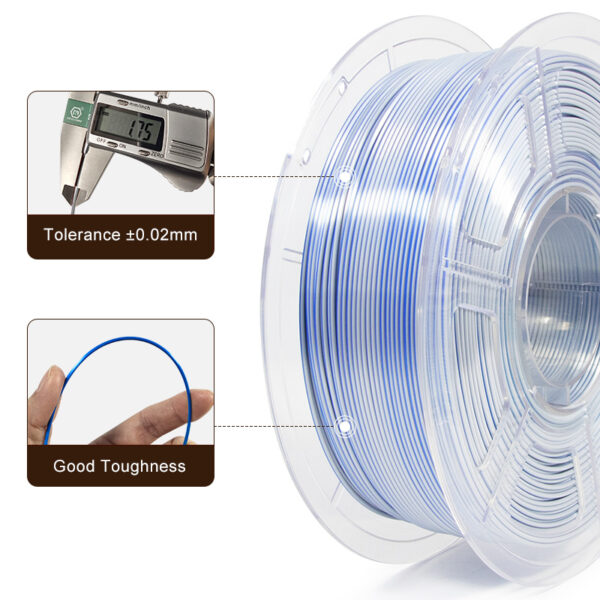 Silk 1.75mm 1KG Magic Dual Color Azul-Plateado - Imagen 4