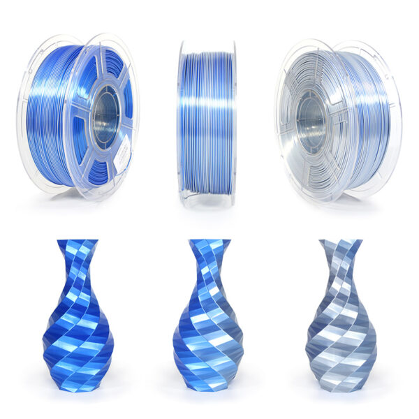 Silk 1.75mm 1KG Magic Dual Color Azul-Plateado - Imagen 2