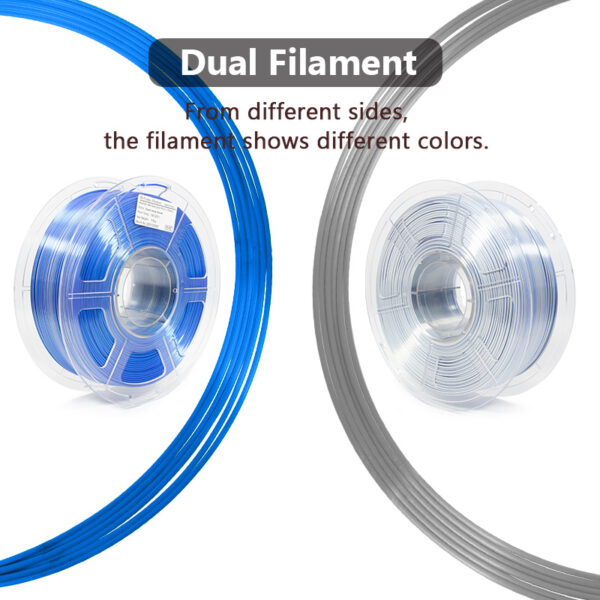Silk 1.75mm 1KG Magic Dual Color Azul-Plateado - Imagen 7