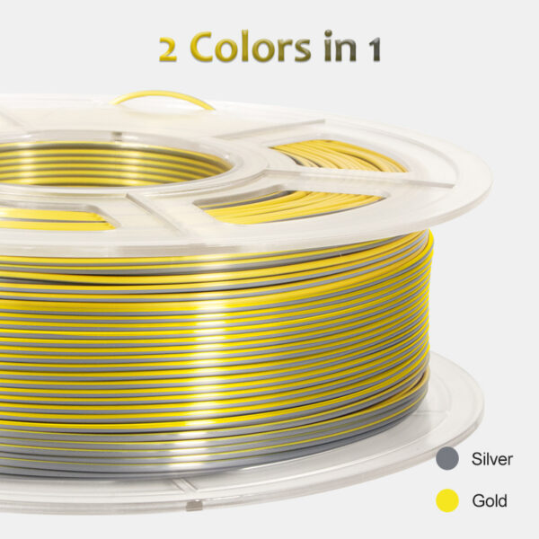 Silk 1.75mm 1KG Magic Dual Color Oro-Plateado - Imagen 4