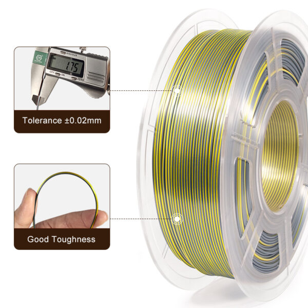 Silk 1.75mm 1KG Magic Dual Color Oro-Plateado - Imagen 5
