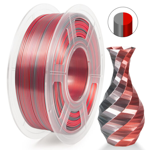 Silk 1.75mm 1KG Magic Dual Color Rojo-Plateado
