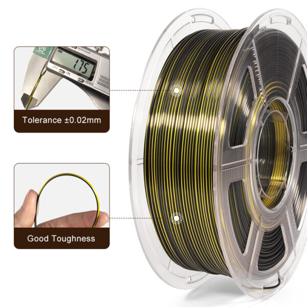 Silk 1.75mm 1KG Magic Dual Color Amarillo-Negro - Imagen 6