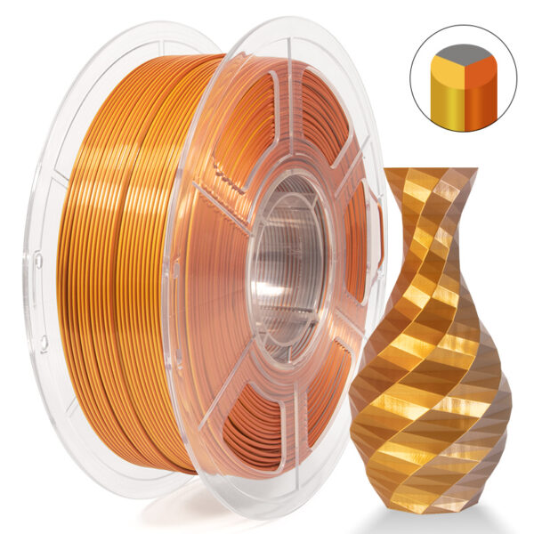 Silk 1.75mm 1KG Magic Tri-Color RedBronce Gold Silver