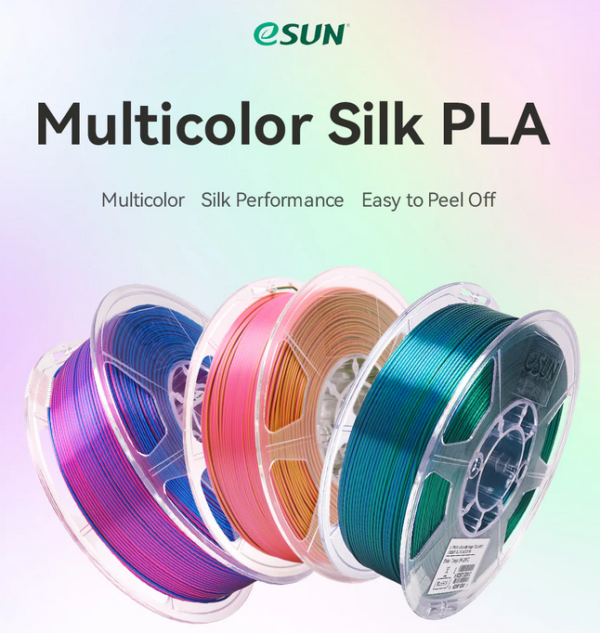 Silk 1.75mm 1KG Magic Mystick Gold Red Green - eSUN - Imagen 2