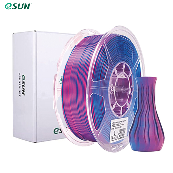 Filamento eSUN Silk Magic Bicolor Tornasol Rojo-Azul