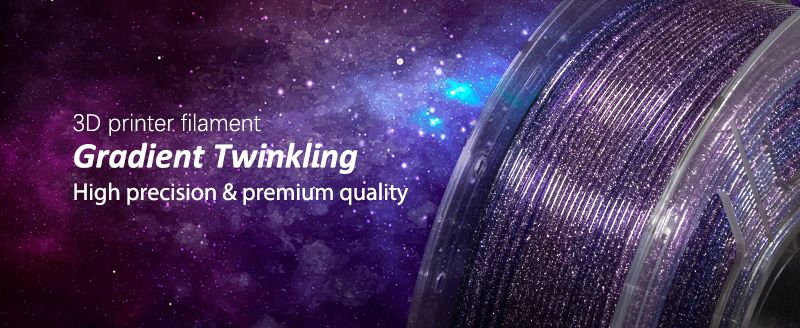 Isanmate PLA Clear Glitter Blue Violet Galactic