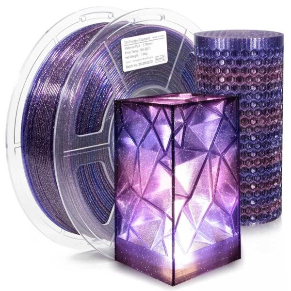 Isanmate PLA Clear Glitter Blue Violet Galactic