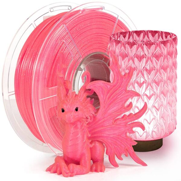 PLA Clear Glitter Bright Pink