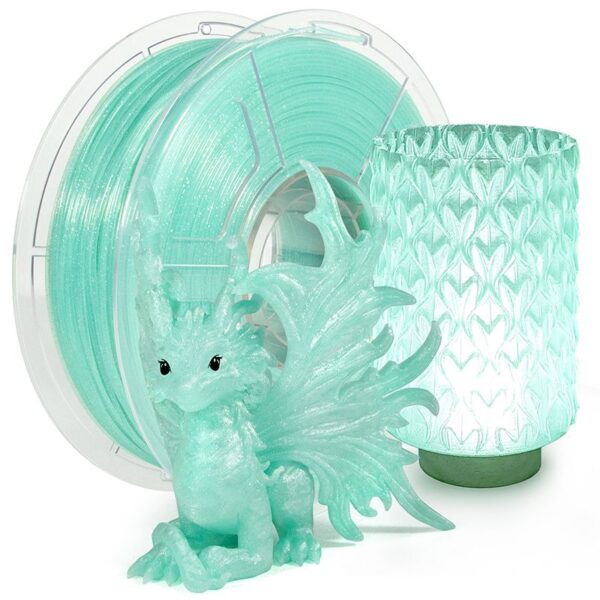 PLA Clear Glitter Mint Green 1
