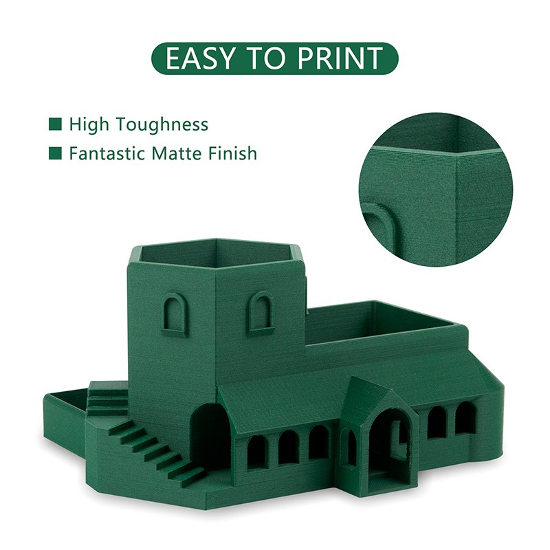 PETG CF Fibra Carbono Verde Militar