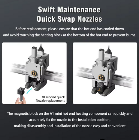 Hotend A1 Acero Endurecido