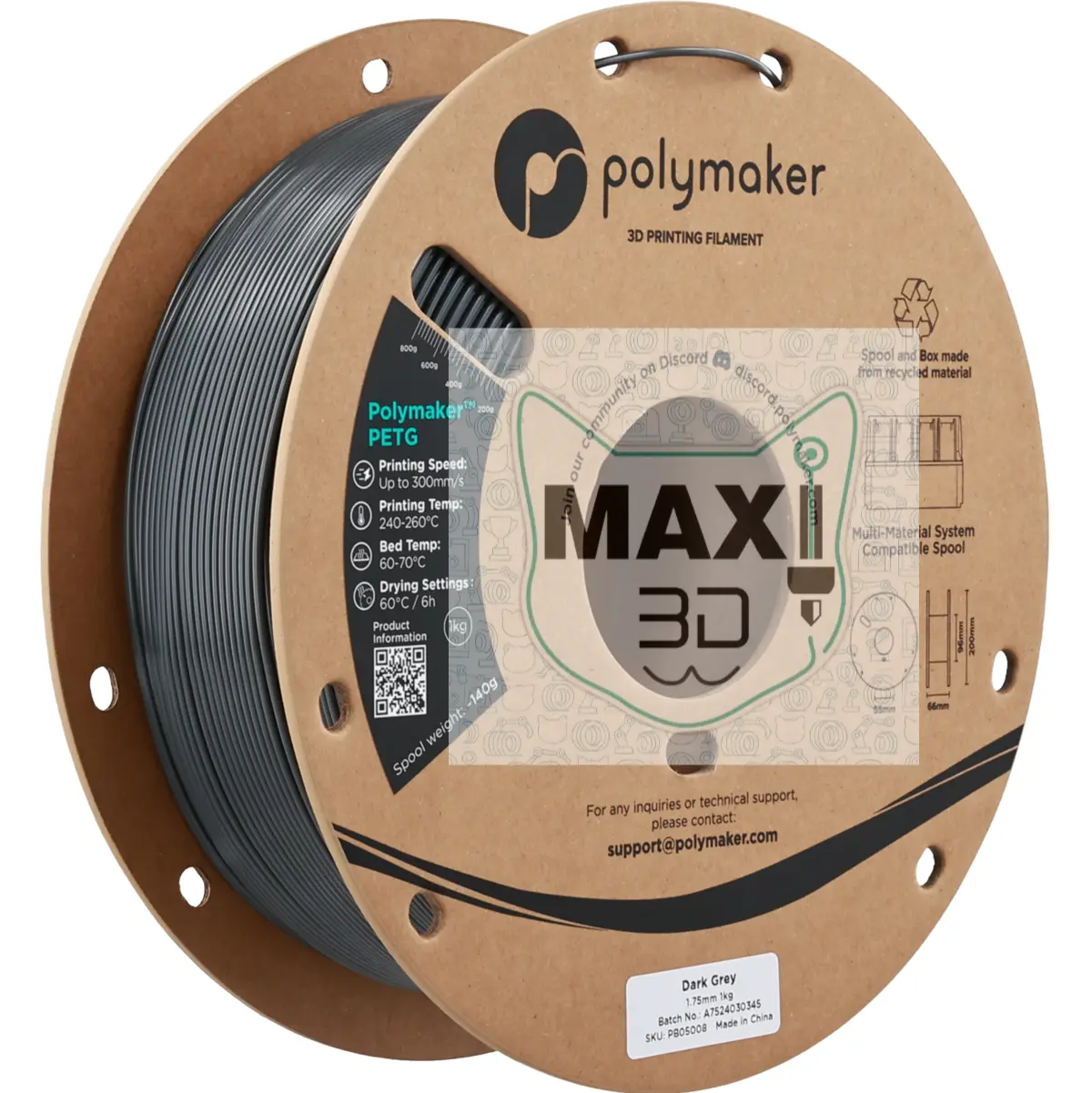 Polymaker PETG Dark Grey